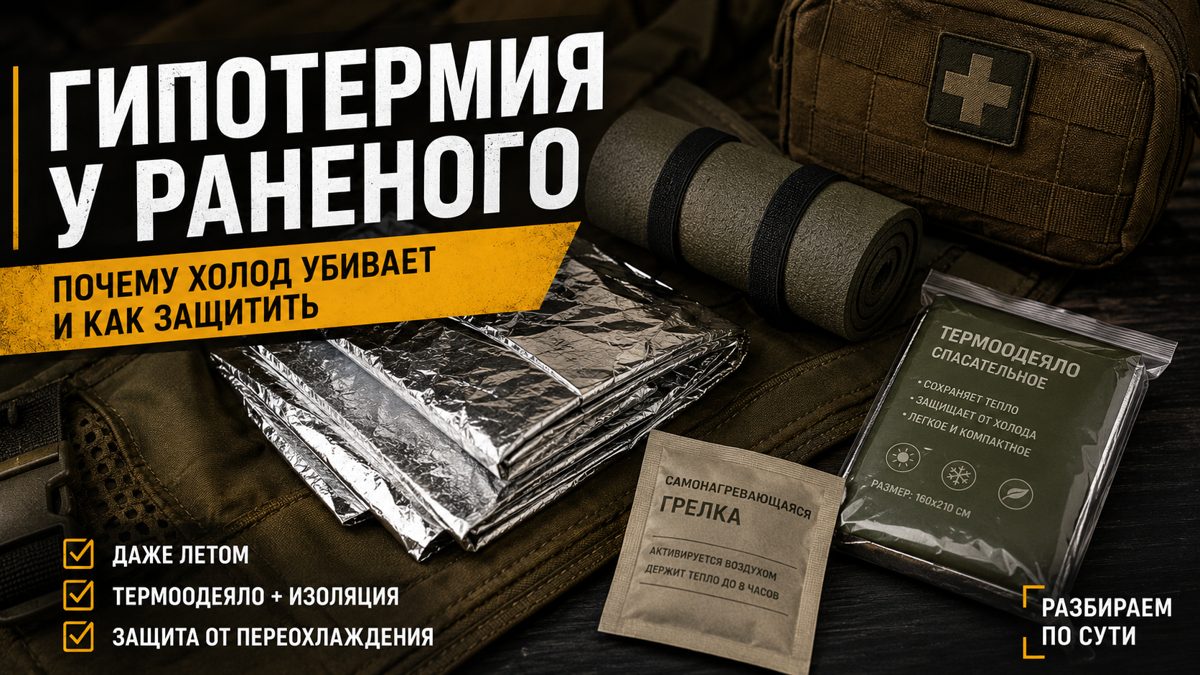 Гипотермия у раненого: почему холод убивает и как защитить