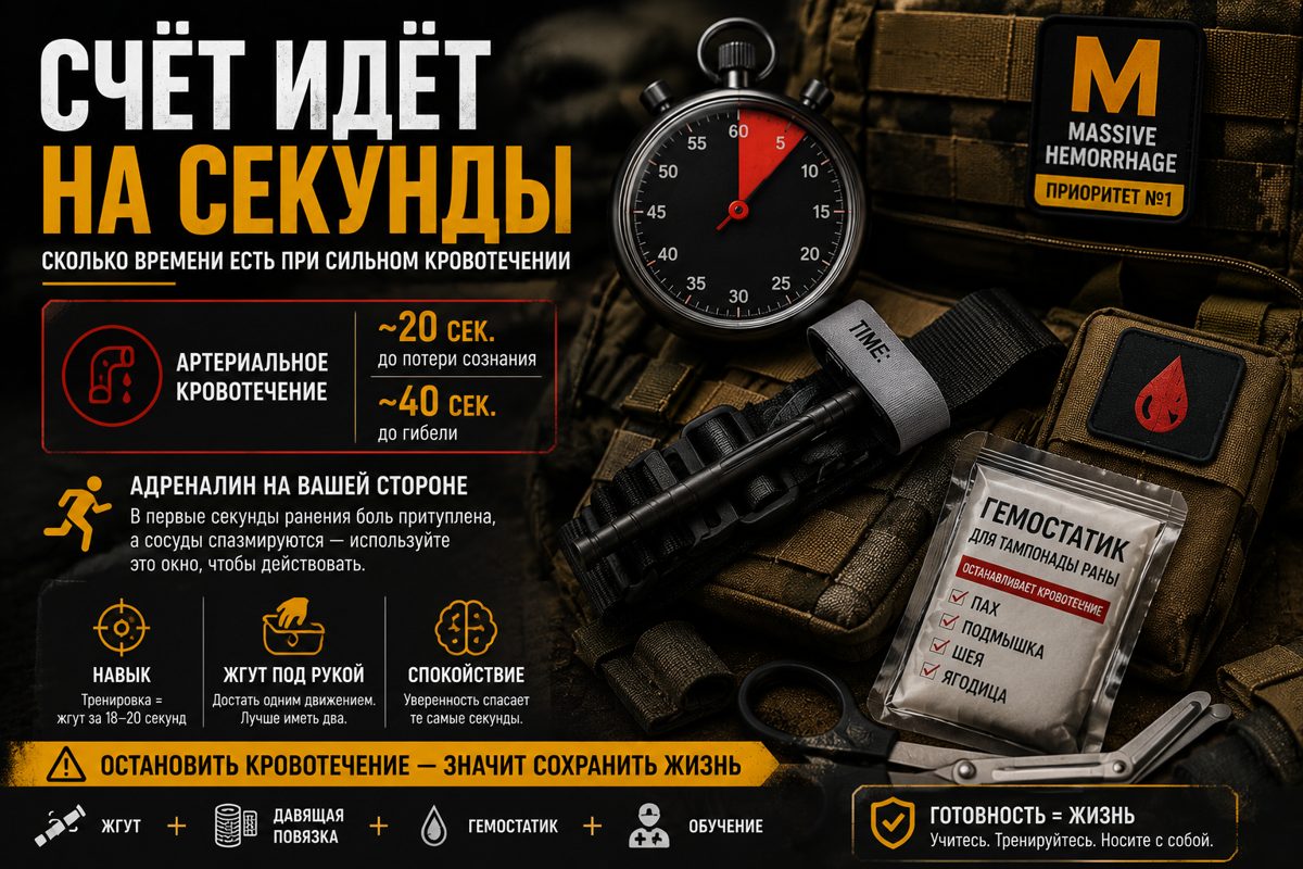 Сколько времени есть при сильном кровотечении